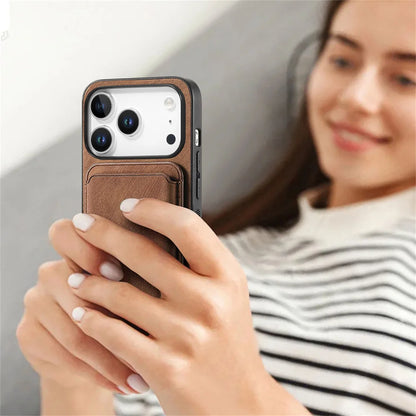 Detachable Magnetic Card Holder Case for iPhone