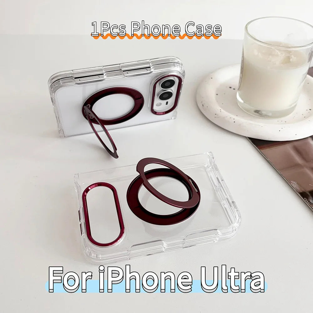 3-in-1 360° Magnetic Transparent Case for iPhone