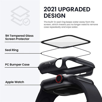 Tempered Glass Protective Case for Apple Watch