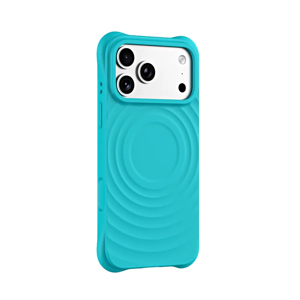 Wave Pattern MagSafe Liquid Silicone iPhone Case