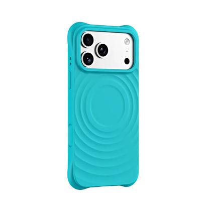 Wave Pattern MagSafe Liquid Silicone iPhone Case