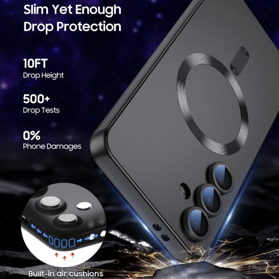 Matte Metallic Magnetic Case for Samsung Galaxy