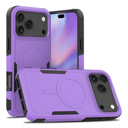 2-in-1 Heavy Armor Magnetic Charging Case for iPhone
