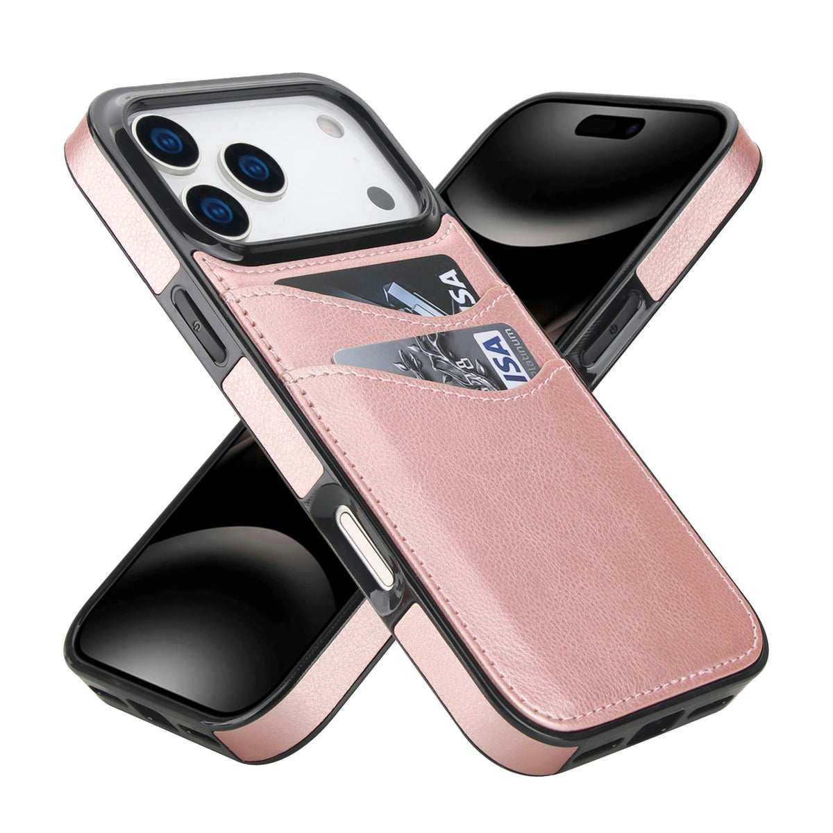 Luxury Vertical Card Slot Leather Wallet Case for iPhone