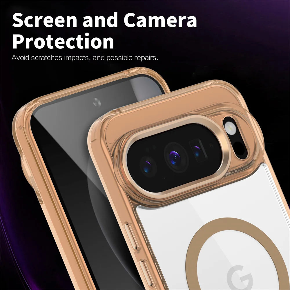 Luxury Clear Magnetic Google Pixel Case