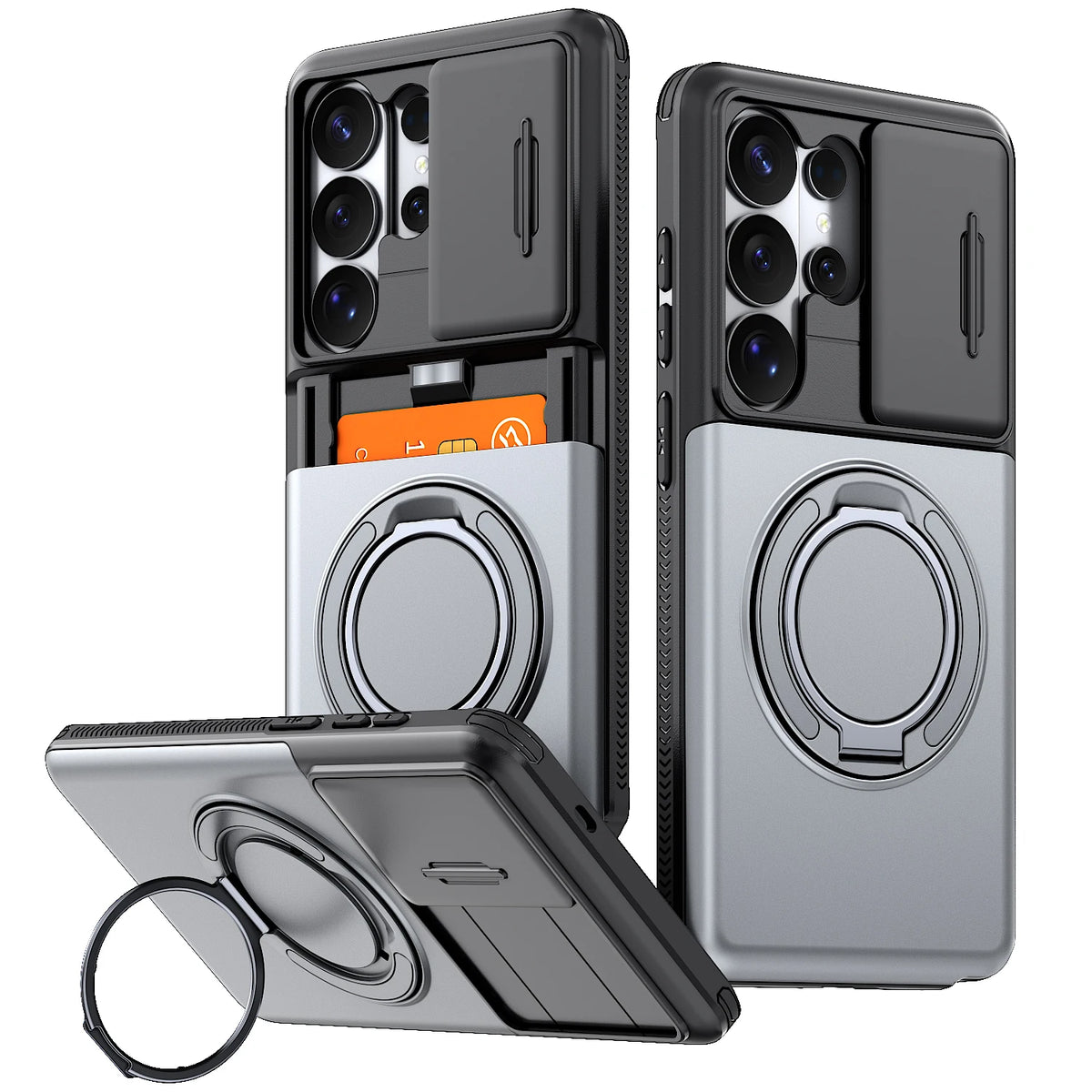 Armor Camera Protection Ring Holder Case for Samsung Galaxy