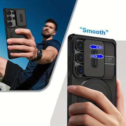 Magnetic Stand Camera Protection Case for Samsung Galaxy