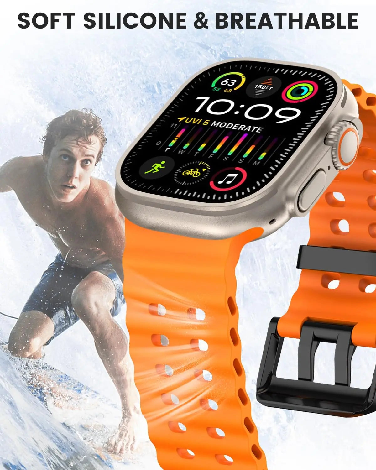 Sport Silicone Apple Watch Ultra Band