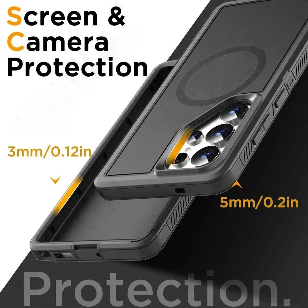 Tough Matte Silicone PC Case for Samsung Galaxy