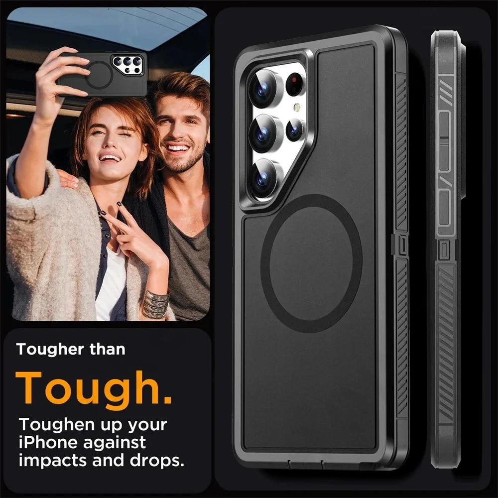 Tough Matte Silicone PC Case for Samsung Galaxy