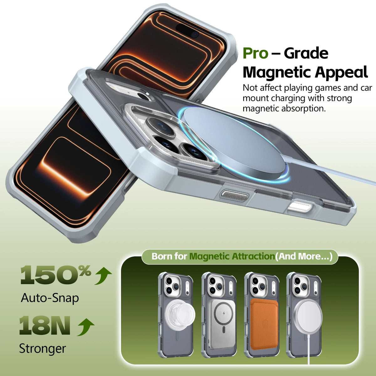 Clear Matte MagSafe Armor iPhone Case