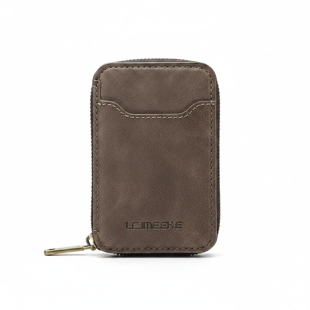 MagSafe Magnetic Zipper Leather Phone Wallet