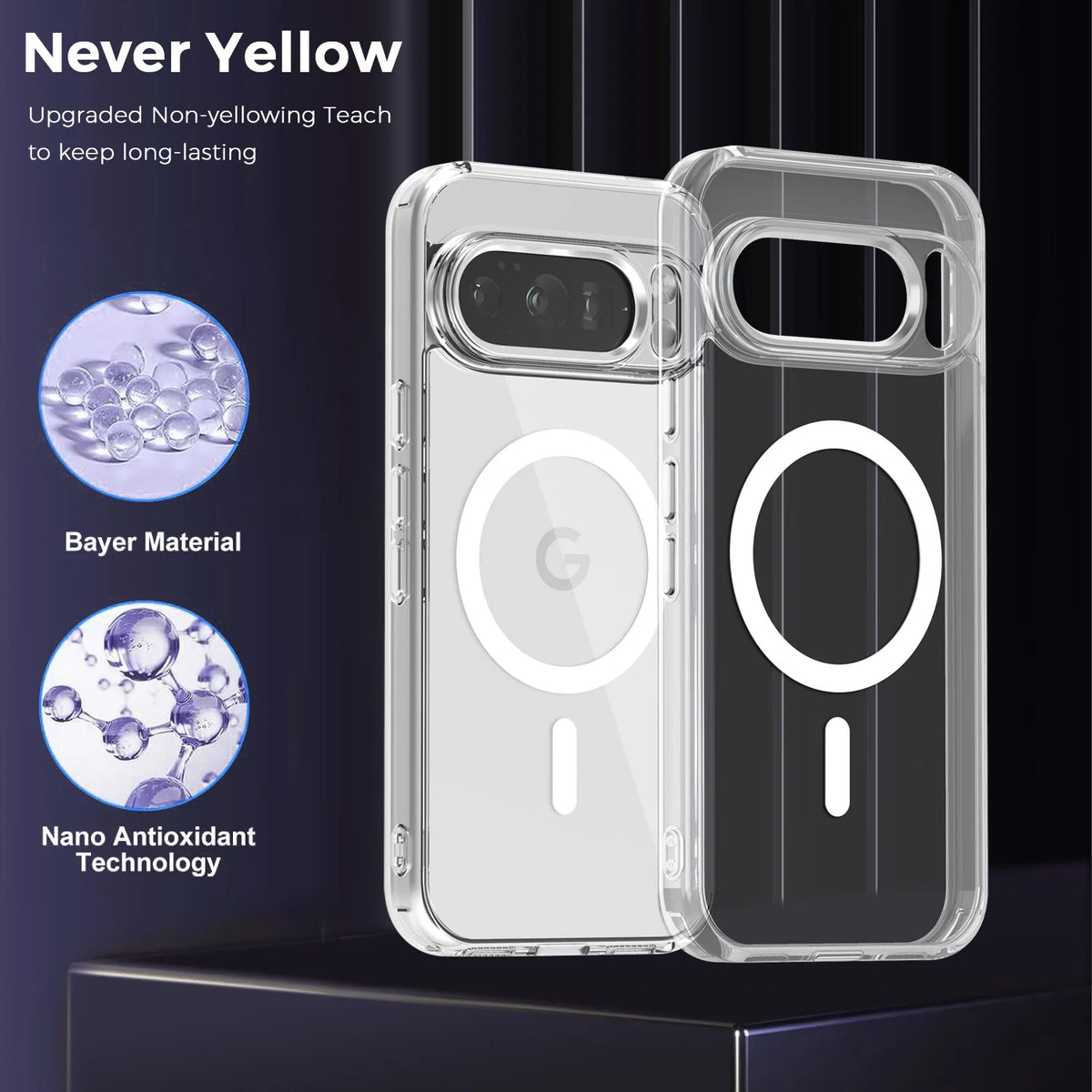 Luxury Clear Magnetic Google Pixel Case