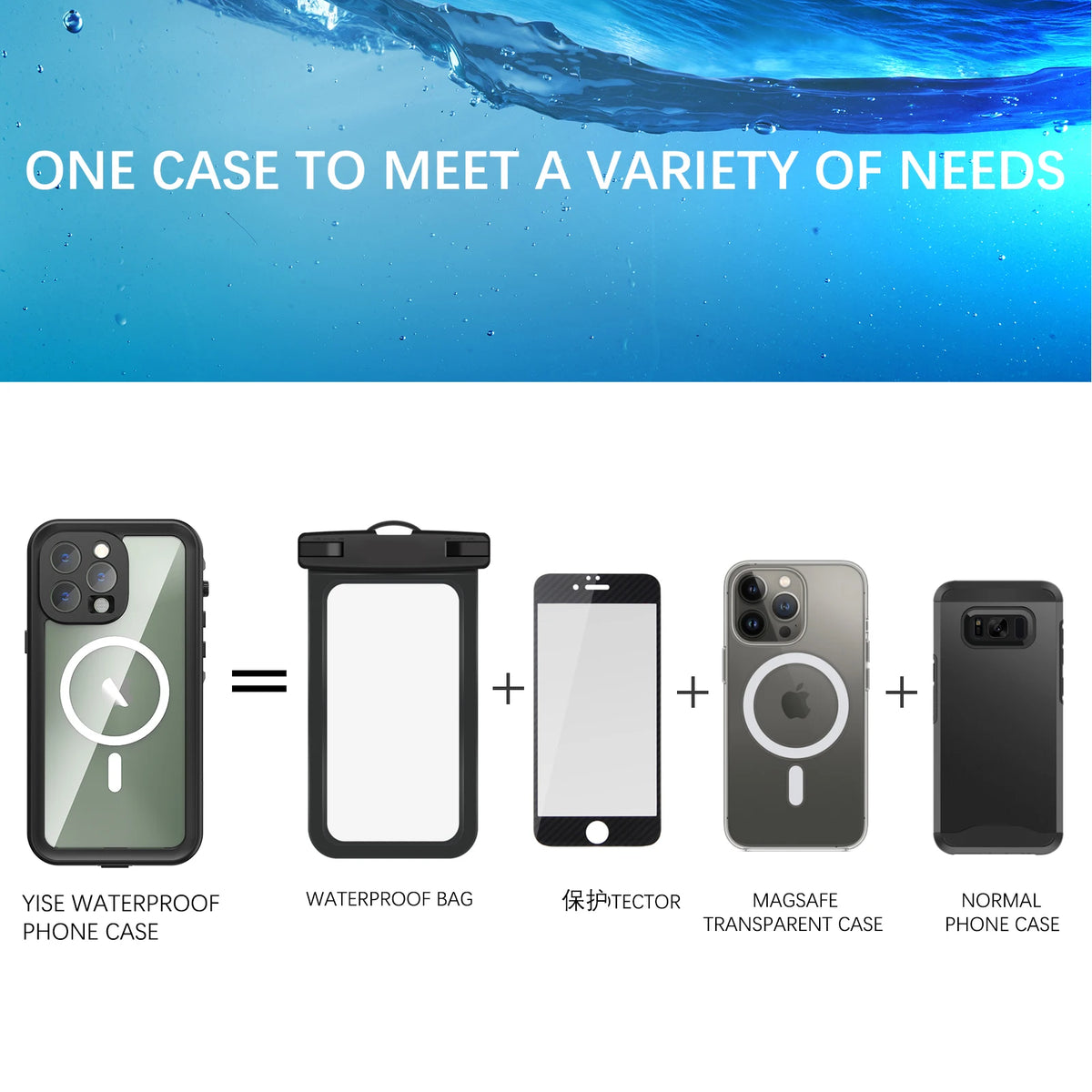 IP68 Waterproof MagSafe iPhone Case