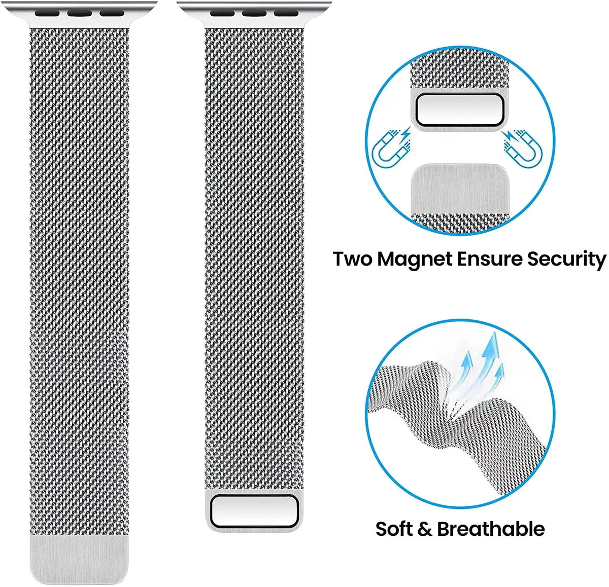 Milanese Stainless Steel Apple Watch Band