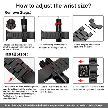 Stainless Steel Metal Link Band for Apple Watch