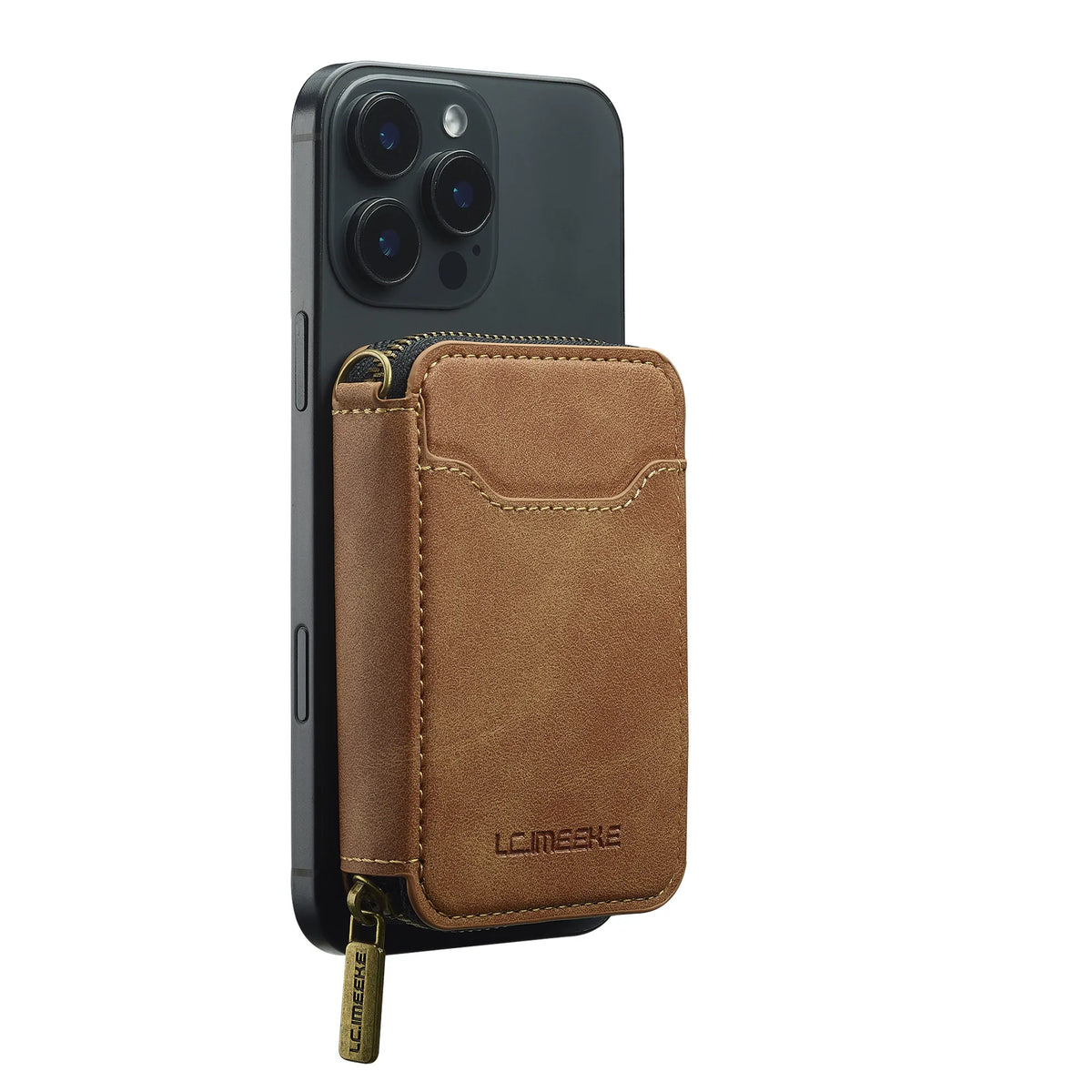 MagSafe Magnetic Zipper Leather Phone Wallet