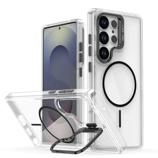 Clear MagSafe Magnetic Stand Case for Samsung