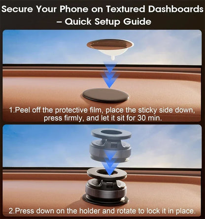 360° Magnetic Car Phone Mount with Vacuum Suction