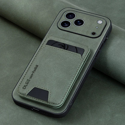2-Piece Leather Card Holder Case for iPhone