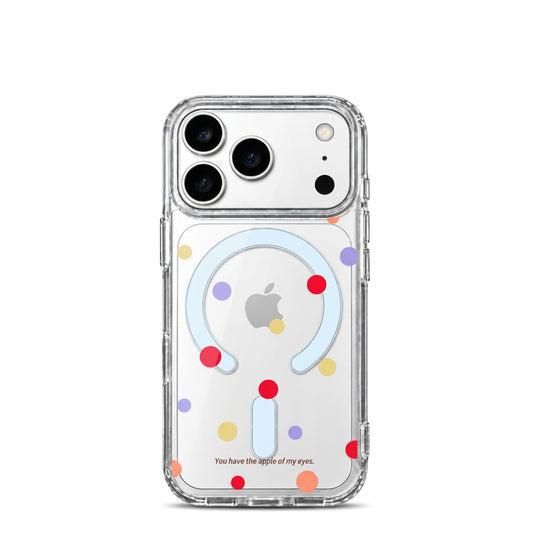 Clear Magnetic Dot Print Case for iPhone