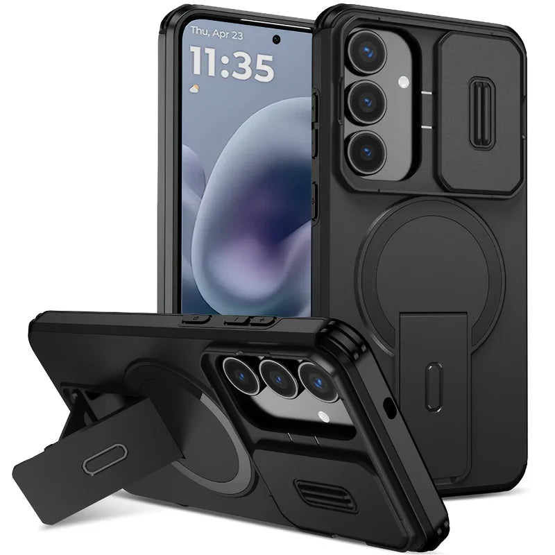 Magnetic Stand Camera Protection Case for Samsung Galaxy