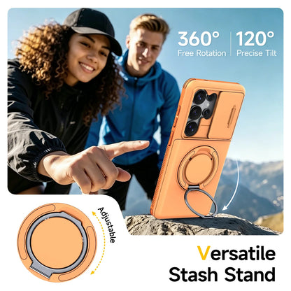 Armor Camera Protection Ring Holder Case for Samsung Galaxy
