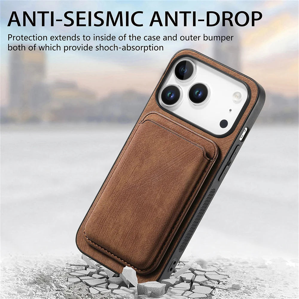 Detachable Magnetic Card Holder Case for iPhone