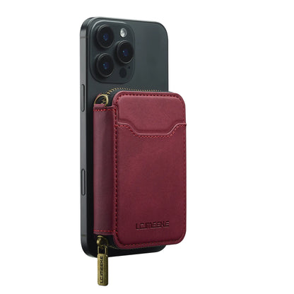 MagSafe Magnetic Zipper Leather Phone Wallet