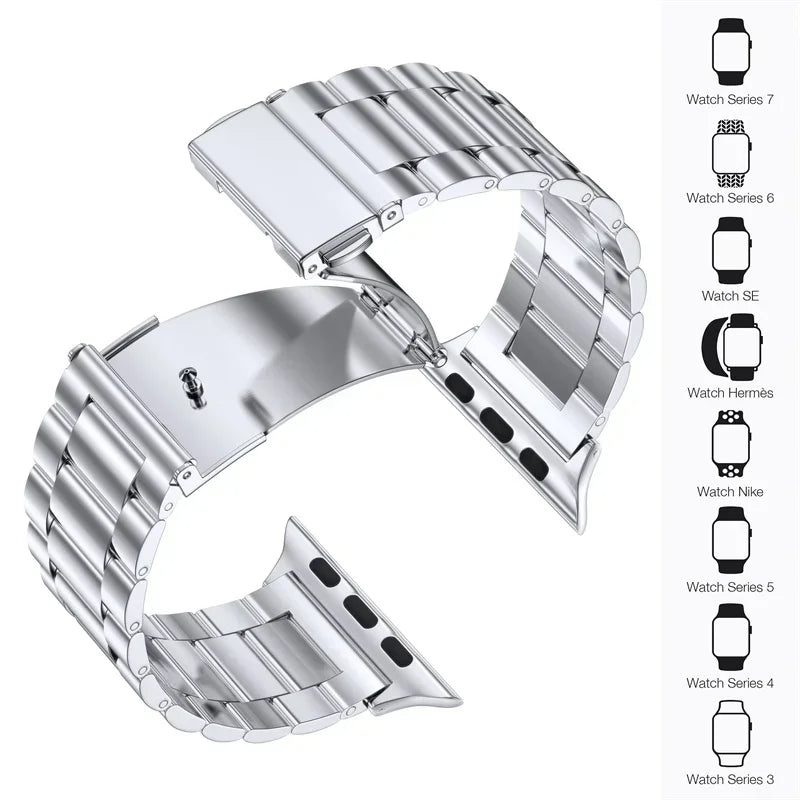 Stainless Steel Metal Link Band for Apple Watch