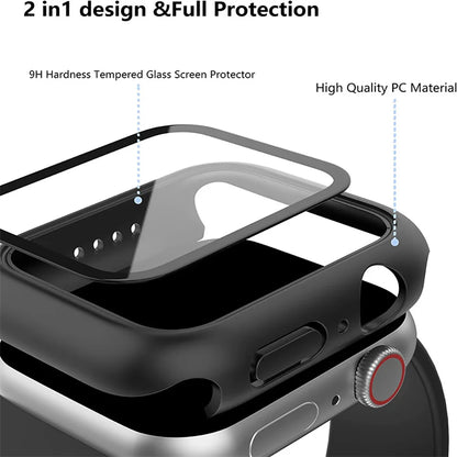 Tempered Glass Protective Case for Apple Watch