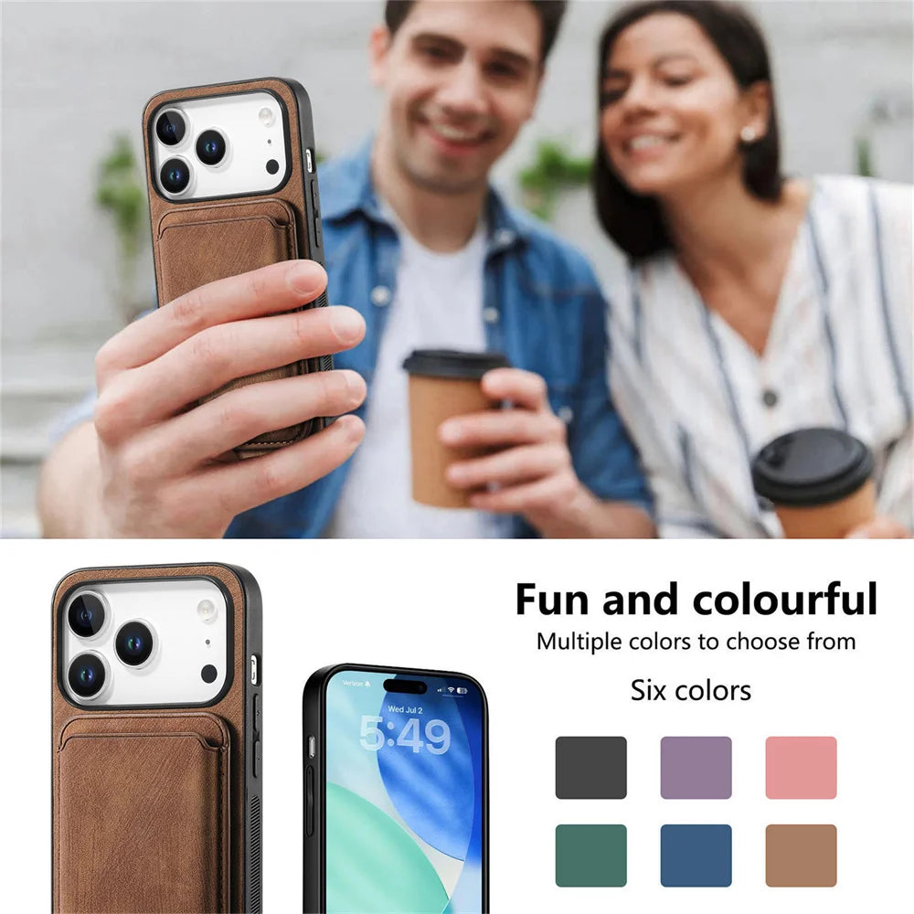 Detachable Magnetic Card Holder Case for iPhone