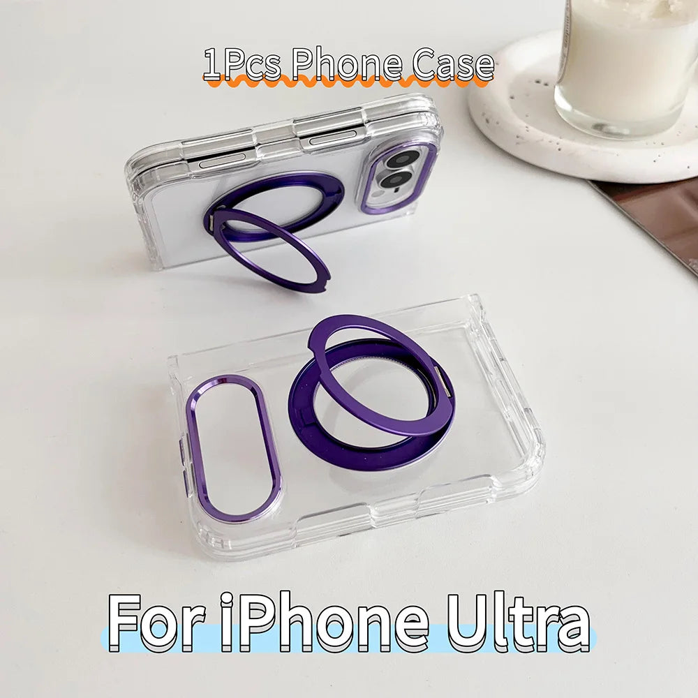 3-in-1 360° Magnetic Transparent Case for iPhone