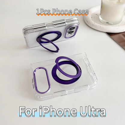 3-in-1 360° Magnetic Transparent Case for iPhone