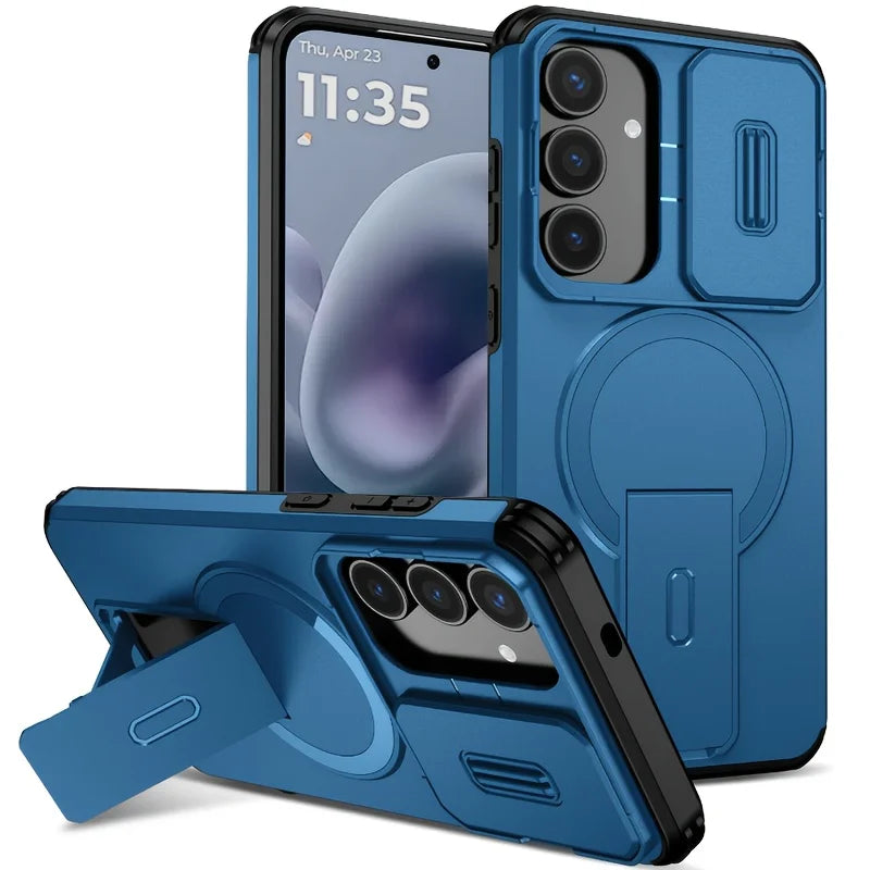 Magnetic Stand Camera Protection Case for Samsung Galaxy