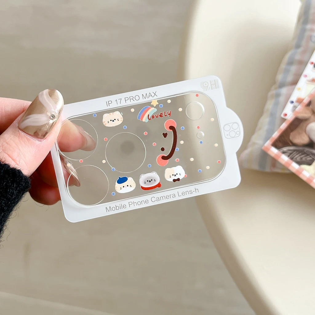 Puppy Bowknot Camera Lens Protector for iPhone