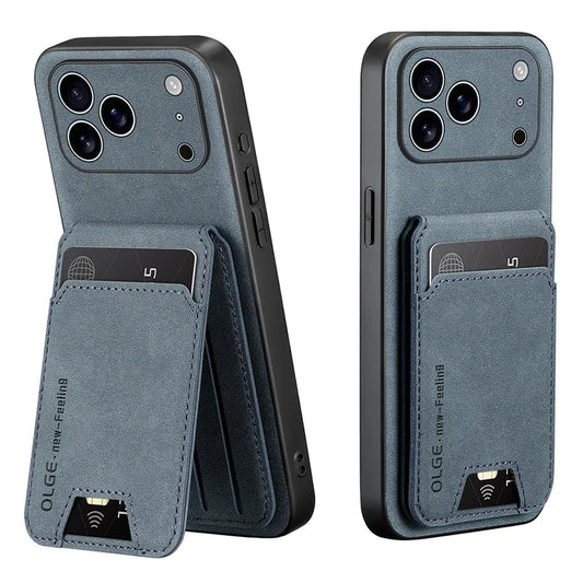 2-Piece Leather Card Holder Case for iPhone