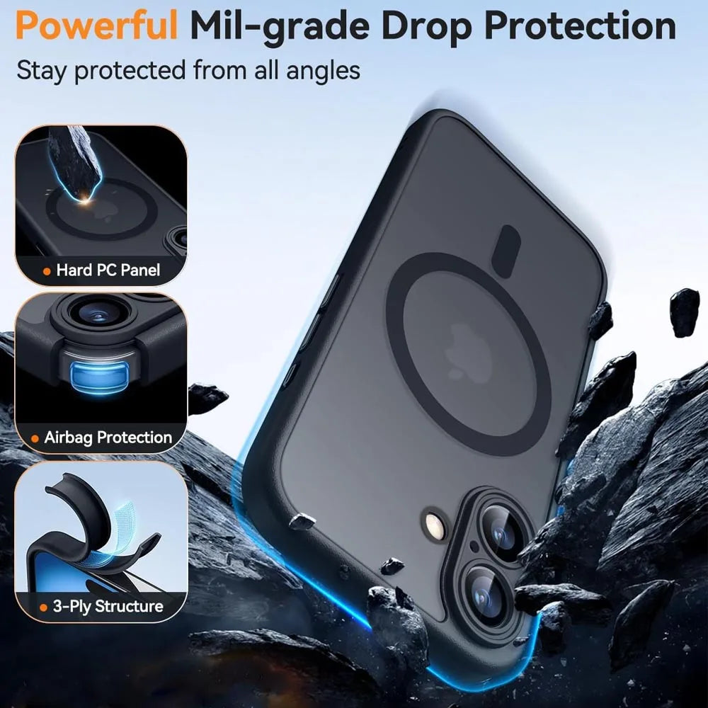 Luxury MagSafe Armor Matte iPhone Case
