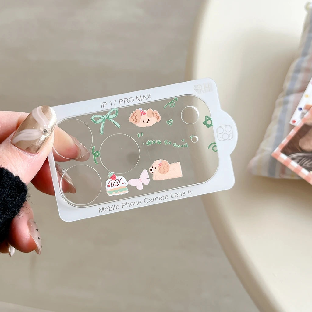 Puppy Bowknot Camera Lens Protector for iPhone