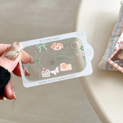 Puppy Bowknot Camera Lens Protector for iPhone