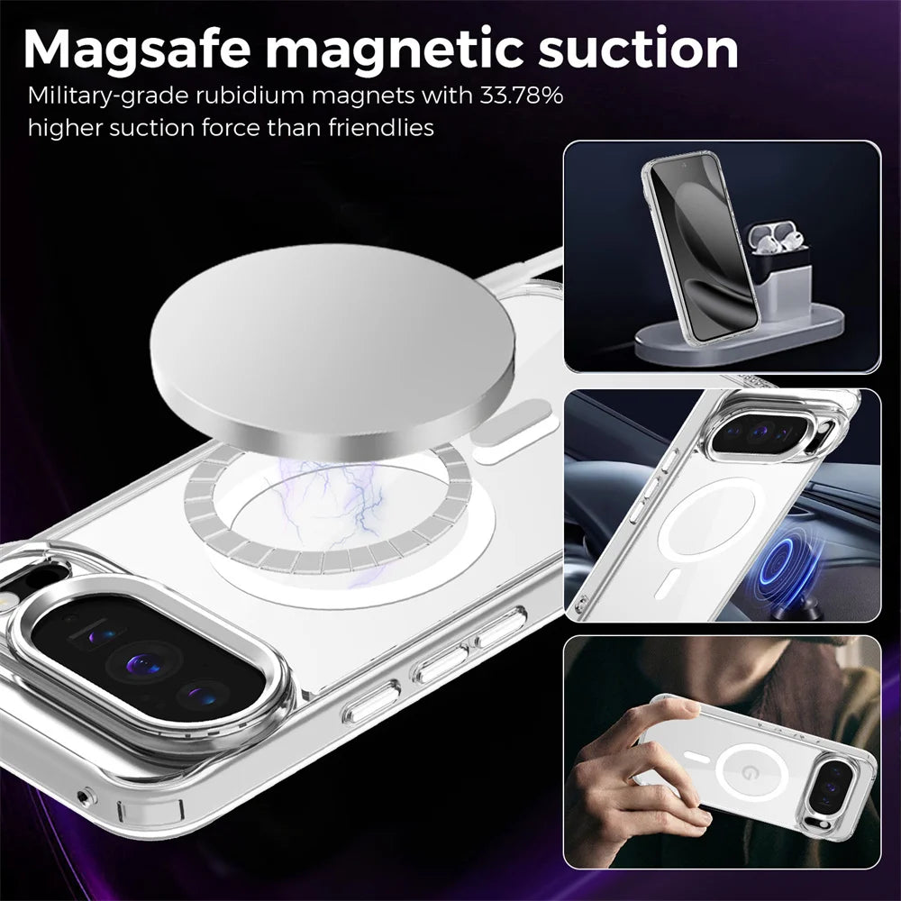 Luxury Clear Magnetic Google Pixel Case
