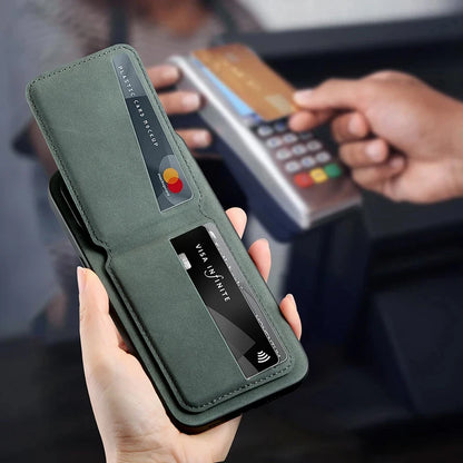2-Piece Leather Card Holder Case for iPhone