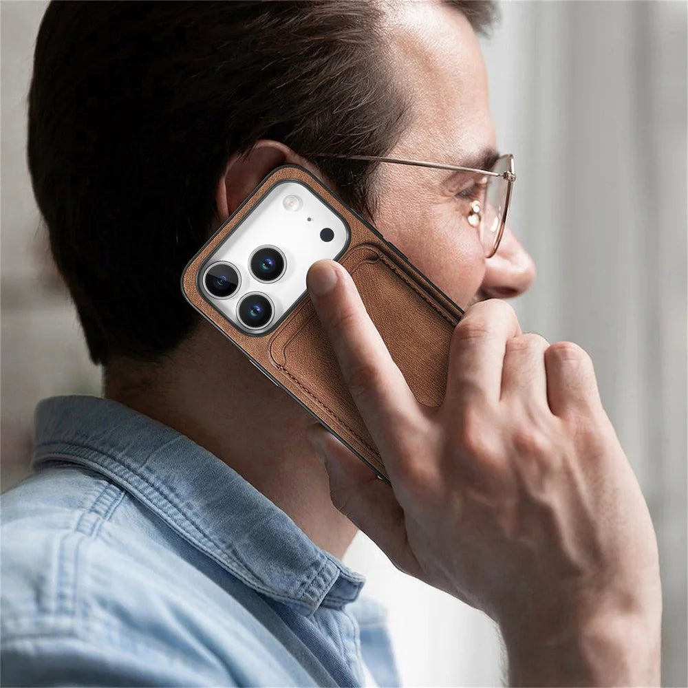 Detachable Magnetic Card Holder Case for iPhone