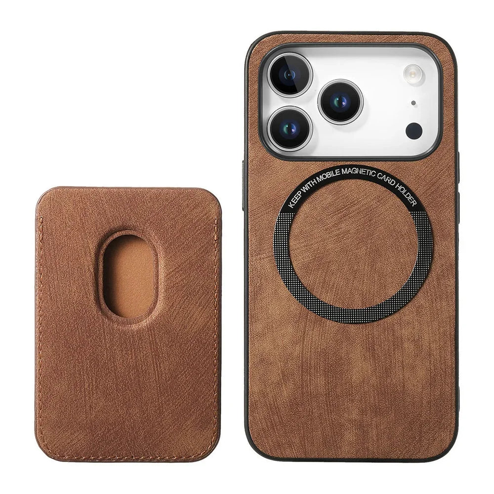 Detachable Magnetic Card Holder Case for iPhone
