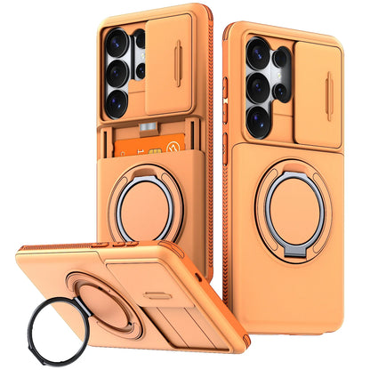 Armor Camera Protection Ring Holder Case for Samsung Galaxy