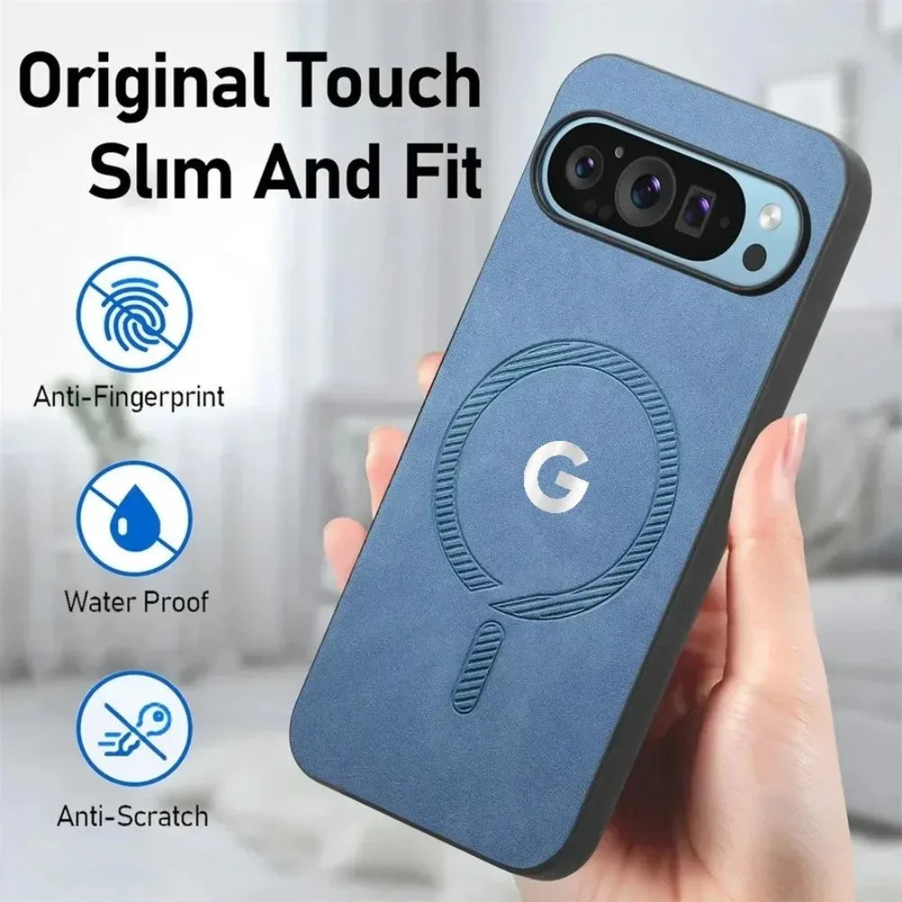 Slim PU Leather Magnetic Case for Google Pixel