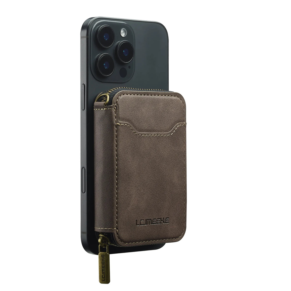 MagSafe Magnetic Zipper Leather Phone Wallet