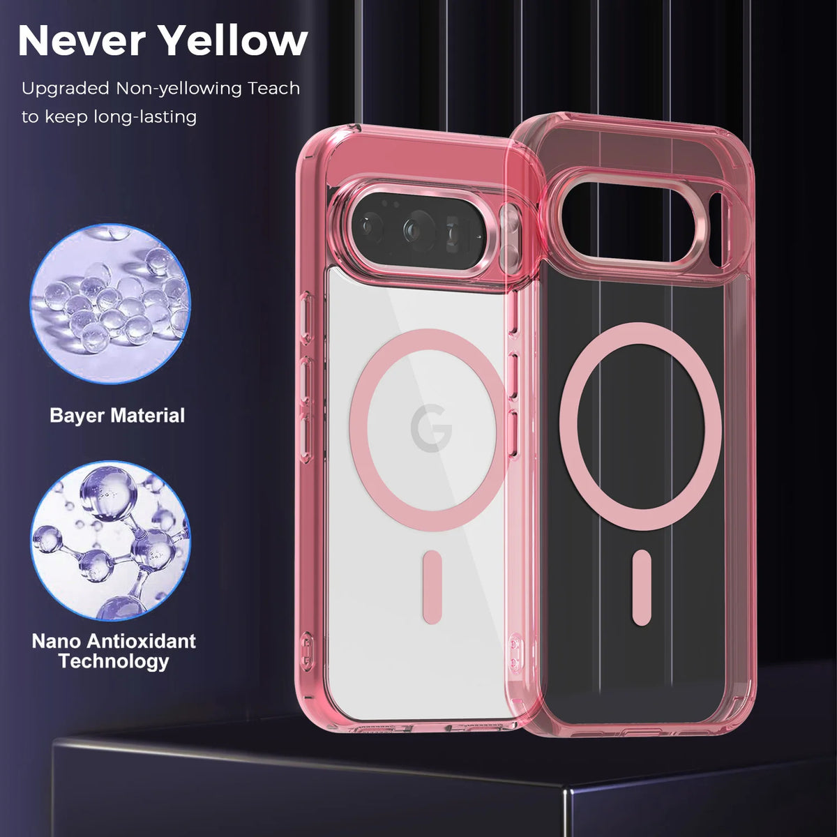 Luxury Clear Magnetic Google Pixel Case
