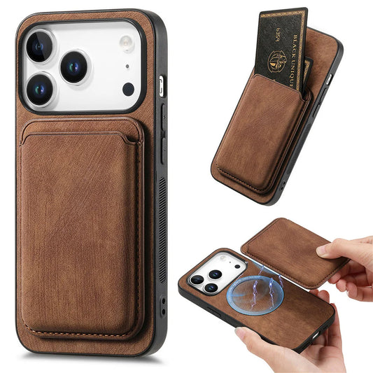 Detachable Magnetic Card Holder Case for iPhone