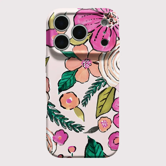 Floral Hard PC Case for iPhone
